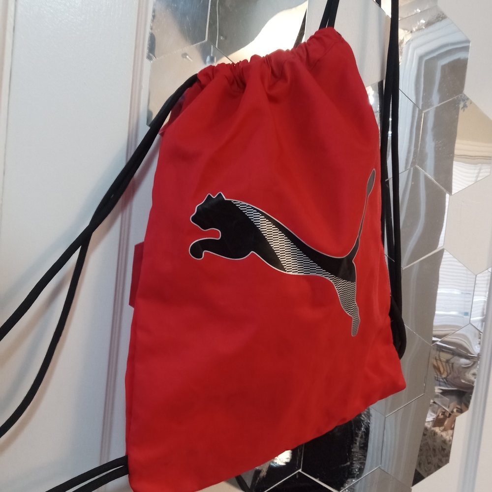Puma Classic Red Drawstring Backpack